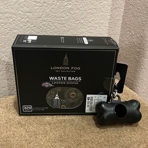 London Fog Black Waste Bag Dispenser